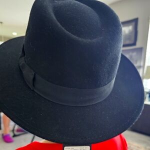Classic Black Fedora Hat Nine West New With Tags.